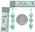 Aventurine And Amazonite Sterling Silver Bead Post Dangle Earrings RX115178